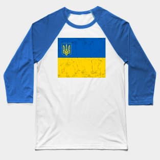 Vintage Ukrainian Flag Trident Baseball T-Shirt